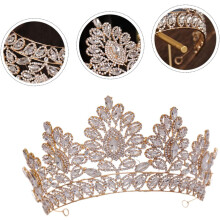 Bridal Rhinestone Tiara Crown Headdress Lightweight Wedding Hair Accessory