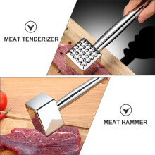 Fleischklopfer aus Edelstahl mit ergonomischem Griff, rostfrei, Steakhammer, Küchenhelfer für die heimische Küche