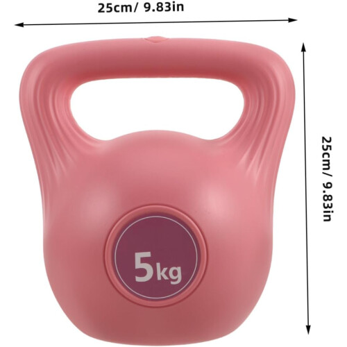 Φορητό μαλακό kettlebell 5kg γεμάτο με νερό για γυναίκες, ροζ βάρος kettlebell 1