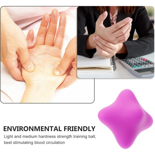 Finger Training Ball Silicone Hexagonal Palm Massager Acupoint Massage Ball 2