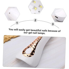 Máquina de manicure portátil secador LED de luz dupla para gel de esmalte de unhas portátil e fácil de usar