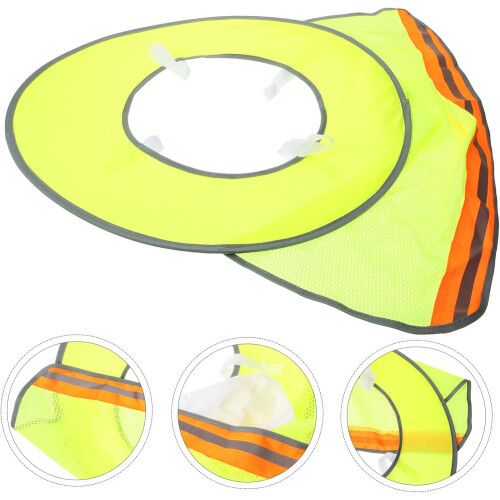 High Visibility Hard Hat Sun Visor Brim Mesh Sunshade with Reflective Stripe 2
