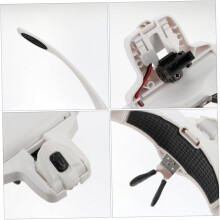 Loupe frontale lumineuse, lunettes loupe pour une lecture confortable des mains