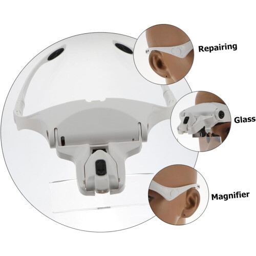Magnifier Light Head-Mounted Magnifier Magnifying Glasses for Hands Comfortable Reading