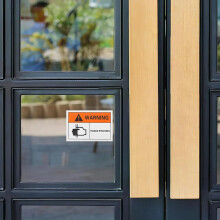 Safety Warning Sign Sticker for Pinch Injury Prevention, Removable Self-adhesive Safety Label Injury Symbol