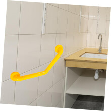 Säkerhetsstödhandtag för äldre i rostfritt stål med halkfritt handtag och två stift, multifunktionellt duschhandtag
