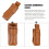 Étui en cuir marron pour harmonica, léger et portable. Protection pour harmonica. 8