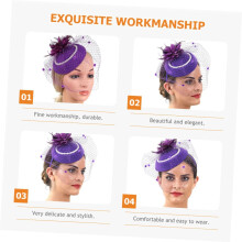 Plume Mesh Headpiece for Women Retro Design Wedding Fascinator Hat