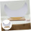 Irregular Desktop Mirror Wooden Base Frameless Moon Shape Cosmetic Mirror 5