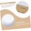 Irregular Desktop Mirror Wooden Base Frameless Moon Shape Cosmetic Mirror 6