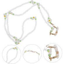 Máscara pendurada cadeia elegante fresco multipropósito cadeia de pescoço para óculos gota prevenção contas de cristal