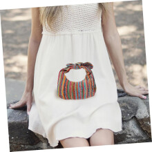 Elegante Strohhandtasche mit Schleife, Damen-Strandtasche für den Sommer, lässig-elegante Handtasche, vielseitig verwendbare Strohtasche