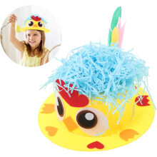 1set Kit de material do boné da Páscoa para meninos e meninas Chapéus artesanais Acessórios decorativos