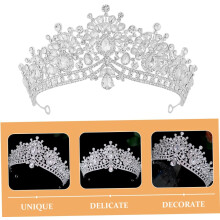 Rhinestone Crown Headdress for Weddings and Parties Bridal Decoration Durable