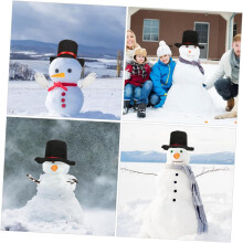 Gorro de muñeco de nieve, decoración navideña de muñeco de nieve, accesorio DIY, nariz de zanahoria para disfraces navideños