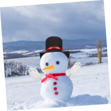Snowman Hat Christmas Snowman Decor DIY Prop Carrot Nose for Christmas Dressing up Accessories