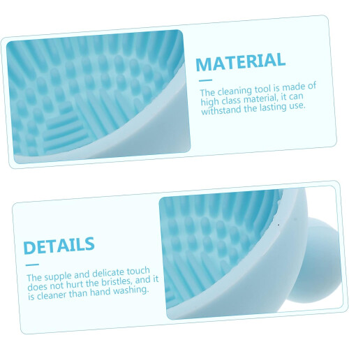 Makeup Brush Cleaning Scrubber and Simple Rinsing Container, Silicone Beauty Tool 2