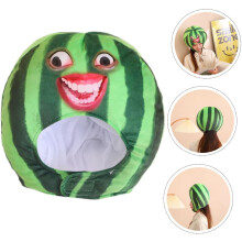 Watermelon Plush Headgear Hat Watermelon Costume Party Prop Creative Cartoon Fruit Headdress
