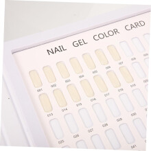 Nail Gel Color Display Book 120 Pieces Manicure Nail Tips Chart Coffee Set Practice Tool for Salon and Home Use