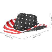 Cowboyhut-Design mit amerikanischer Flagge für patriotische Anlässe wie Feierlichkeiten zum Unabhängigkeitstag