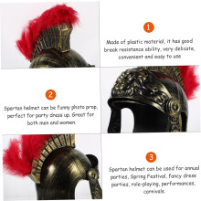 Lightweight Roman Soldier Helmet Cosplay Prop with Design Reusable Plastic Ancient Hat