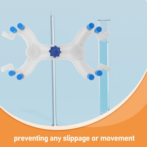 Adjustable Plastic Butterfly Burette Clamp with Spring-Loaded Lab Tube Support 2