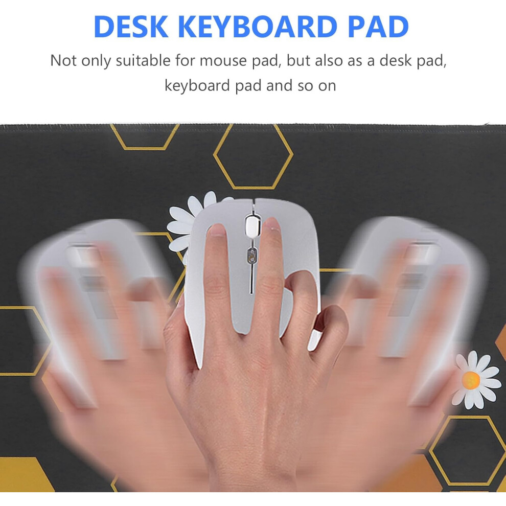 Photos - Mouse Pad HKHBJS XXL Bee Pattern 31.5x11.8 Inch Large Desktop Mat 3mm Thick Protective Keyboard and Laptop Desk Pad