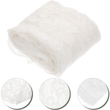 Elastic Lace Trim 7.5cm Largo Branco Costura Trim Decoração para Artesanato DIY Dressmaking e saia colarinho embelezamento