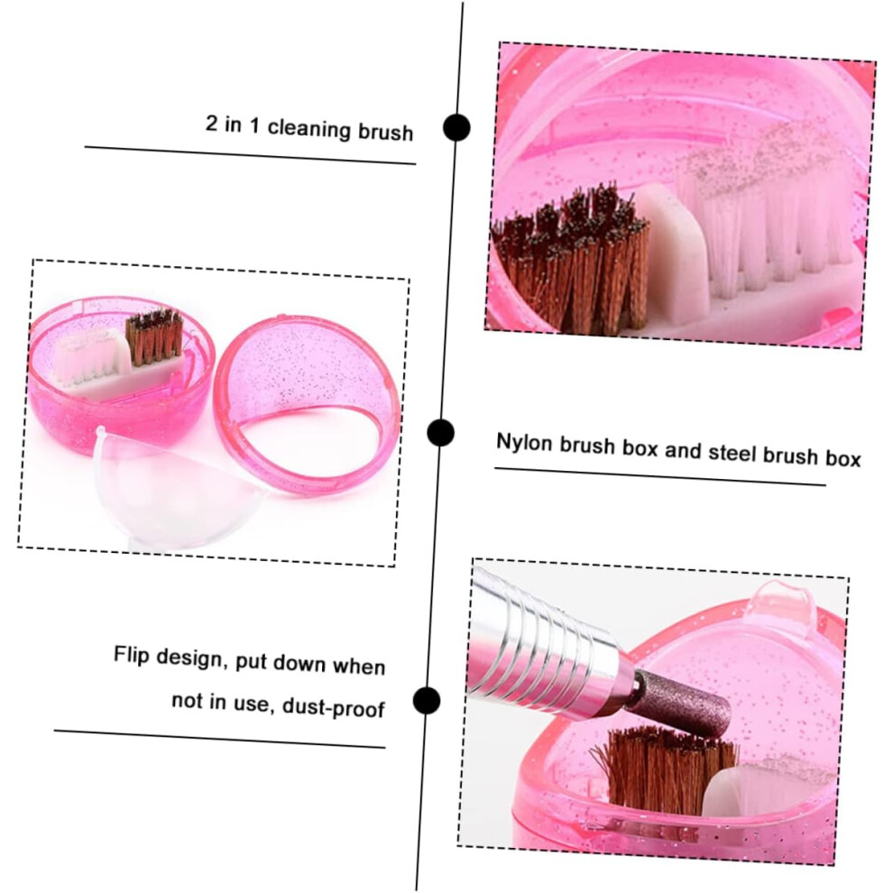 Hkhbjs Nail Drill Cleaning Brush Nail Dust Brush For Manicure Reusable Nylon Bristles