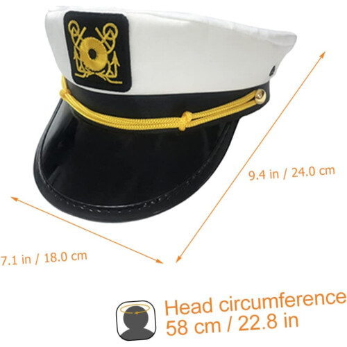 Καπέλο Navy για άνδρες γυναίκες καπέλο καπετάνιου προστασία UV για βαρκάδα cosplay 1