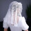 Lace Veil Wedding Veil Elegante Floral Pattern Short Mantilla Chaleco 8