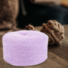 Mohair Yarn Skeins Soft Cashmere Blend Knitting Yarn for Crochet Sweaters Scarves DIY Handcraft Supplies Light Purple