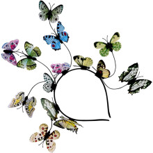 Butterfly Fascinator Headband for Women Colorful Decorative Hair Hoop
