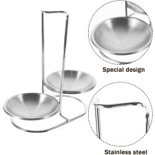 Porte-cuillère à soupe, repose-cuillère, en acier inoxydable, stable et résistant, de forme spéciale, élégant et raffiné, pour la cuisine.