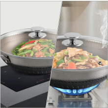 Couvercle de casserole multifonctionnel en acier inoxydable avec couvercle visible et poignée, outil de cuisson anti-brûlure