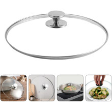 Multifunktionaler Topfdeckel aus Edelstahl mit sichtbarem Deckel und Griff, Verbrühungsschutz beim Kochen