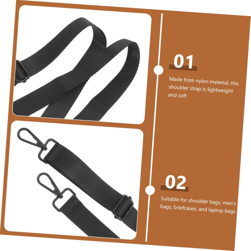 Briefcase Backpack Straps for Laptop Case Adjustable Nylon Shoulder Strap Replacement 2