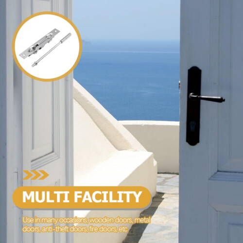Stainless Steel Latch Lock for Doors and Windows Home Security Bolt Sliding Bolt 1