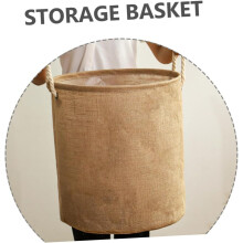 Grand panier à linge, panier de rangement pour vêtements, imperméable et pliable, en jute et corde de coton, pour vêtements sales
