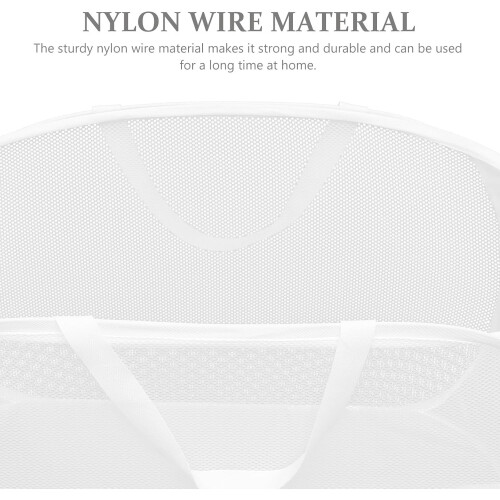 Foldable Portable Large Capacity Mesh Cloth Dirty Clothes Basket Laundry Hamper 2