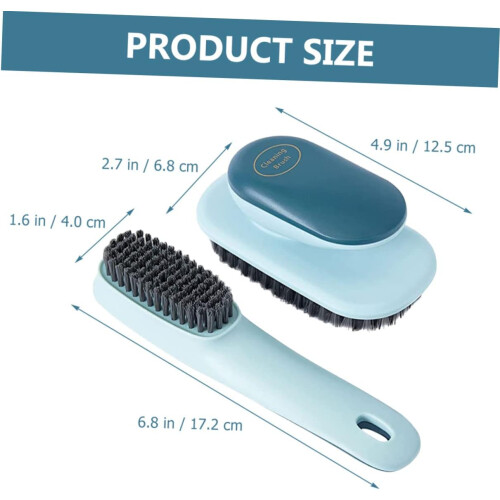 2pcs Scrub Brush Set Laundry Brush Blue Plastic Scrubbing Tools 1