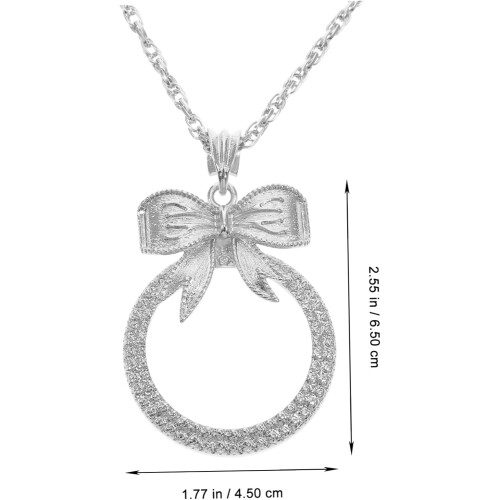 Collier en métal avec pendentif loupe en forme de pull
