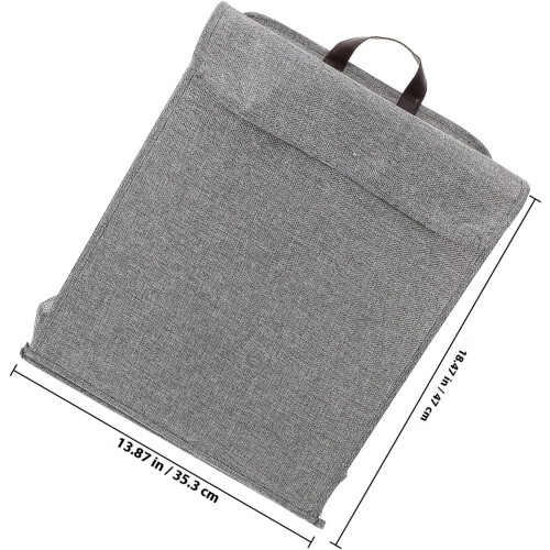Panier à linge mural pliable en coton et lin, léger 1