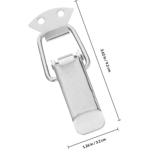 Stainless Steel Spring Loaded Toolbox Lock Case Clasp with Secure Hold and Strong Fixation 1