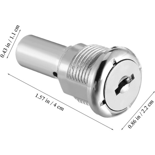 Replacement Vending Machine Lock Cylinder with Key for Gumball Candy Dispenser Secure Metal Lock Assembly 2
