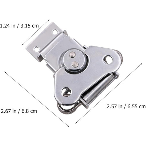 Case Box Latch Spring Load Latch Stainless Steel Mount Replacement Accessory Easy Installation Silver 1