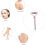 Facial Massage Stick Germanium Granules Comfortable Metal Face Roller 3