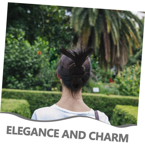 Chignon bas coréen, postiche synthétique à clip, faux chignon 2