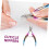 Stainless Steel Cuticle Trimmer Tool Rainbow Gradient Nail Clipper 5