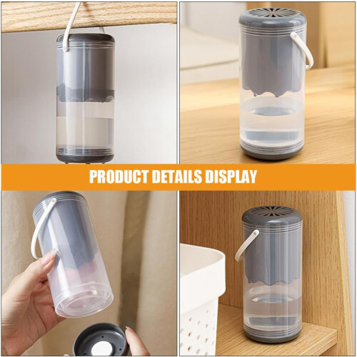 Creative Moisture Absorber Box with Hanging Hook, Closet Dehumidifier Holder 2